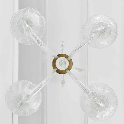 Vintage Blown Glass Chandelier, 1940s-TBU-2038135