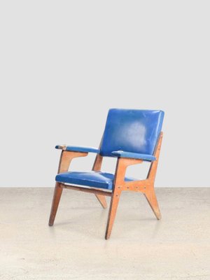 Vintage Blue Armchair-LYU-1805860