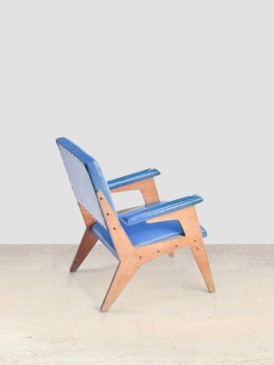 Vintage Blue Armchair-LYU-1805860