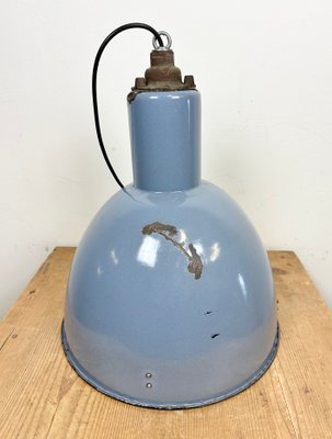 Vintage Blue Cast Iron Ceiling Lamp, 1950s-CGF-1438747