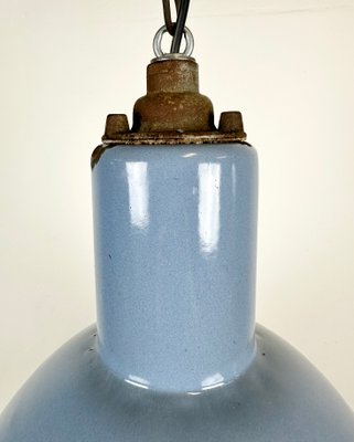 Vintage Blue Cast Iron Ceiling Lamp, 1950s-CGF-1438747