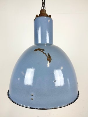 Vintage Blue Cast Iron Ceiling Lamp, 1950s-CGF-1438747