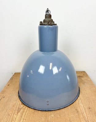 Vintage Blue Cast Iron Ceiling Lamp, 1950s-CGF-1438747