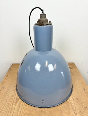 Vintage Blue Cast Iron Ceiling Lamp, 1950s-CGF-1438747