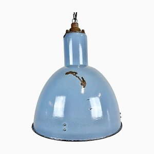 Vintage Blue Cast Iron Ceiling Lamp, 1950s-CGF-1438747