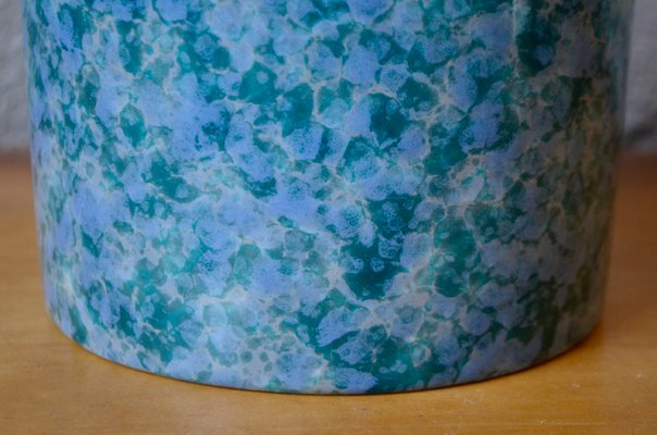 Vintage Blue Ceramic Pot Cover from Niederviller, 1970s-AIU-2031556