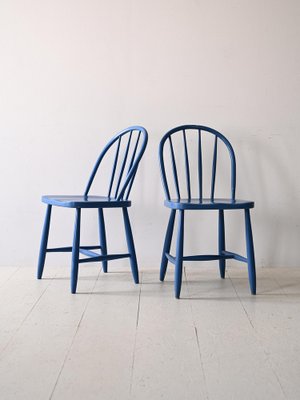 Vintage Blue Chairs, 1960s, Set of 2-QWP-1816366