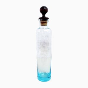 Vintage Blue Glass Bottle, 1970s-BQF-1703201