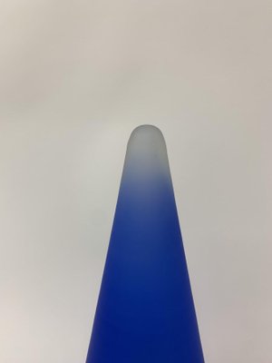 Vintage Blue Glass Cone Table Lamp, 1970s-BGP-1325250