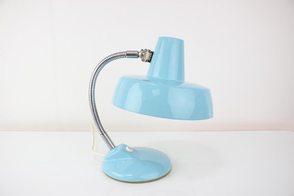 Vintage Blue Table Lamp, Hungary, 1960s-TZ-1291247