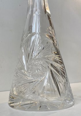 Vintage Bohemian Conical Etched Cristal Decanter, 1960s-LCR-1309525