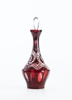 Vintage Bohemian Glass Liqueur Set, Set of 5-ZCI-752378