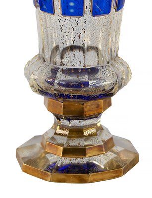 Vintage Bohemian Handmade Gilt Glass Vase-ZVH-1351924