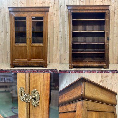 Vintage Bookcase Cabinet in Walnut-QYF-1788222