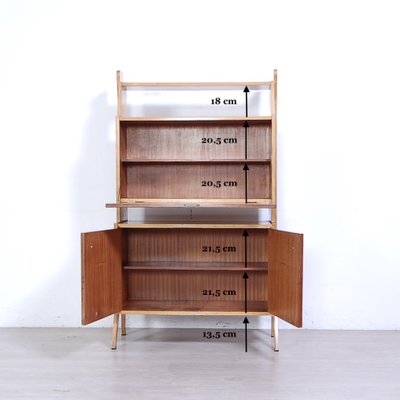 Vintage Bookcase Cabinet with Flap, 1960s-XSG-1796405