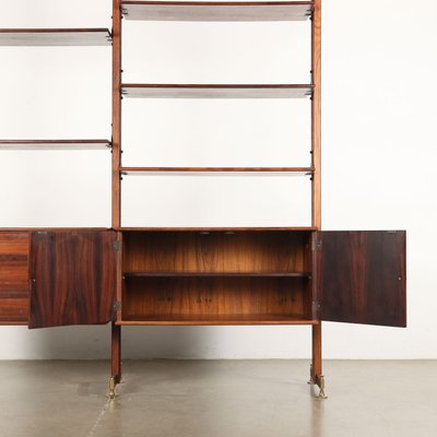 Vintage Bookcase in Exotic Wood and Brass, 1950s-VMM-1730185