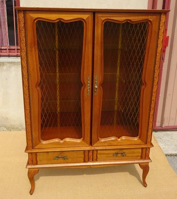 Vintage Bookcase in Wood and Glass, 1970s-ABK-2022477