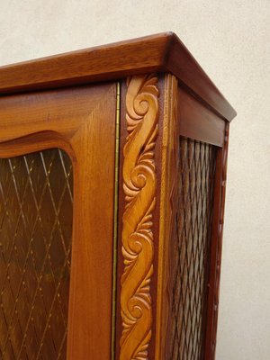 Vintage Bookcase in Wood and Glass, 1970s-ABK-2022477