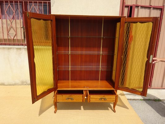 Vintage Bookcase in Wood and Glass, 1970s-ABK-2022477