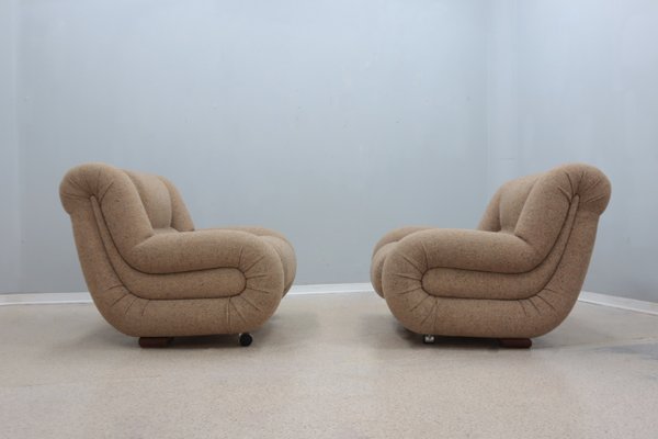 Vintage Boomerang Armchair, Italy, 1970s, Set of 2-ZQ-2018341