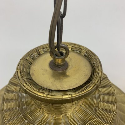 Vintage Braided Brass Hanging Lamp, 1950s-BGP-1765693