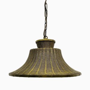 Vintage Braided Brass Hanging Lamp, 1950s-BGP-1765693