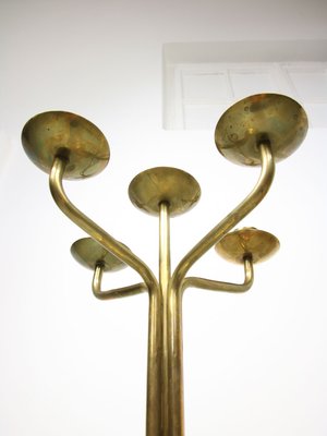 Vintage Brass 5-Arm Candle Holder-HGJ-1440949