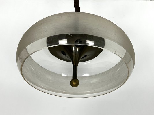 Vintage Brass and Acrylic Ceiling Light by Goffredo Reggiani, Italy, 1960s-OT-1718589