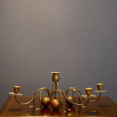 Vintage Brass and Copper Candleholders by Carl Deffner, 1910, Set of 4-JNW-1905140