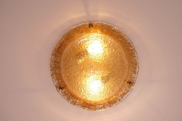 Vintage Brass and Glass Flush Mount from Cosack-KIJ-803893