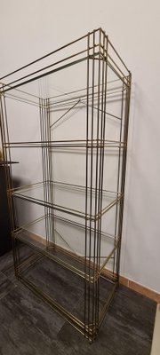 Vintage Brass and Glass Shelf-RPW-1789950