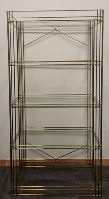 Vintage Brass and Glass Shelf-RPW-1789950