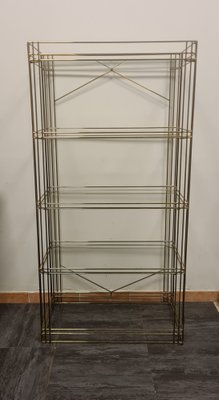 Vintage Brass and Glass Shelf-RPW-1789950