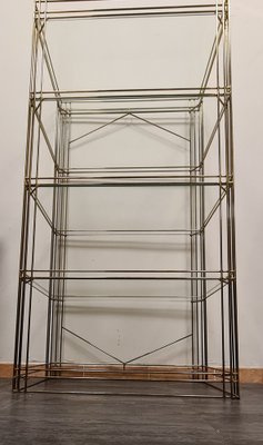 Vintage Brass and Glass Shelf-RPW-1789950