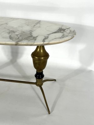 Vintage Brass and Marble Coffee Table, Italy, 1950s-OT-1239142