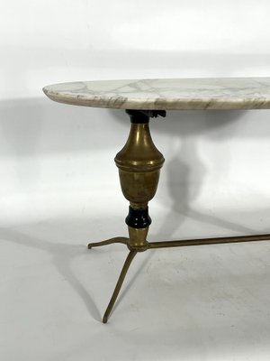 Vintage Brass and Marble Coffee Table, Italy, 1950s-OT-1239142