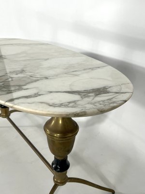 Vintage Brass and Marble Coffee Table, Italy, 1950s-OT-1239142