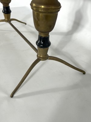 Vintage Brass and Marble Coffee Table, Italy, 1950s-OT-1239142