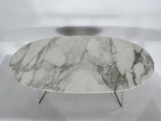 Vintage Brass and Marble Coffee Table, Italy, 1950s-OT-1239142