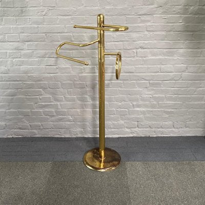 Vintage Brass and Messing Towel Stand, 1980s-OLQ-1821722