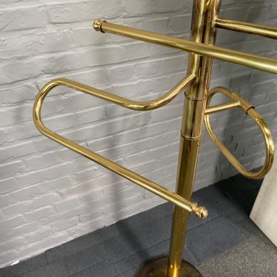 Vintage Brass and Messing Towel Stand, 1980s-OLQ-1821722