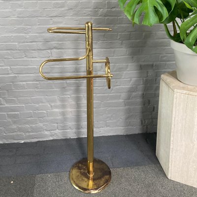 Vintage Brass and Messing Towel Stand, 1980s-OLQ-1821722