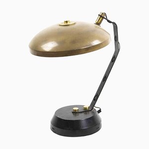 Vintage Brass and Metal Table Lamp, Italy, 1970s-ZCI-996213