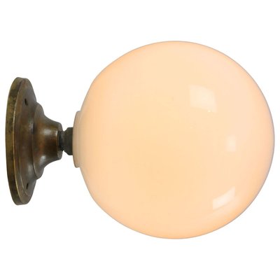 Vintage Brass and Opaline Glass Sconce-BLS-808919