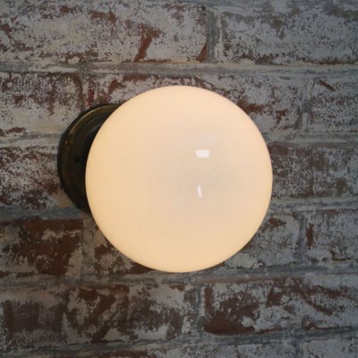 Vintage Brass and Opaline Glass Sconce-BLS-808919