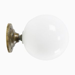 Vintage Brass and Opaline Glass Sconce-BLS-808919