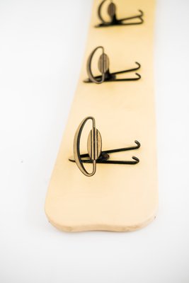 Vintage Brass and Vinyl Hooks-NZV-1362005