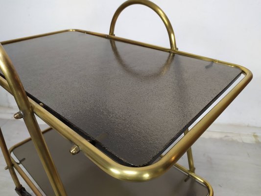 Vintage Brass Bar Trolley, 1950s-EAD-1747210