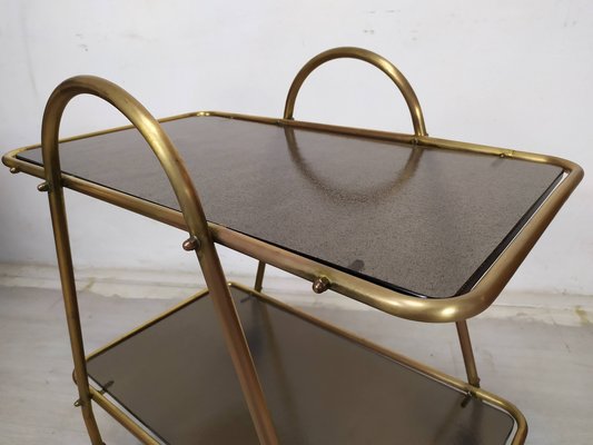 Vintage Brass Bar Trolley, 1950s-EAD-1747210