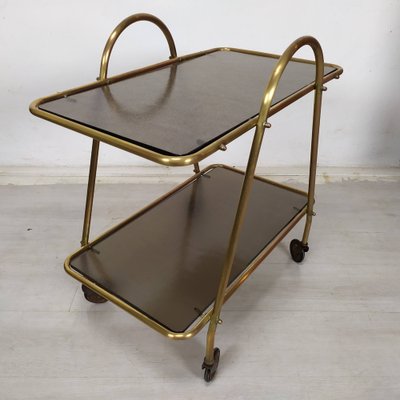 Vintage Brass Bar Trolley, 1950s-EAD-1747210